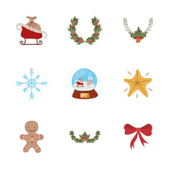 bundle of christmas set icons