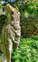 Fototapeta Statue of a woman in abandoned park. Frankopan Castle. Severin na Kupi. Croatia obraz