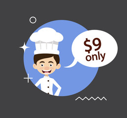 Chef Cartoon - with price