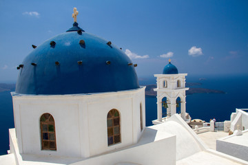 greek church in santorini greece