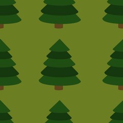 This is postcard with Christmas tree on background.