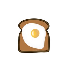 This is illustration of bread and egg on white background. Could be used for flyers, postcards, banners, holidays decorations, etc.