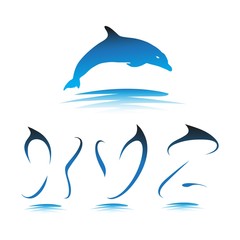 vector font dolphin