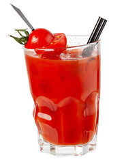 Bloody Mary. Alcohol cocktail isolated on white