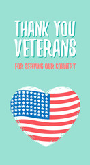 Fototapeta premium Memorial Day greeting card, poster, flyer, banner. Veterans day. USA flag with stars, USA flag colors.Vector illustration EPS 10