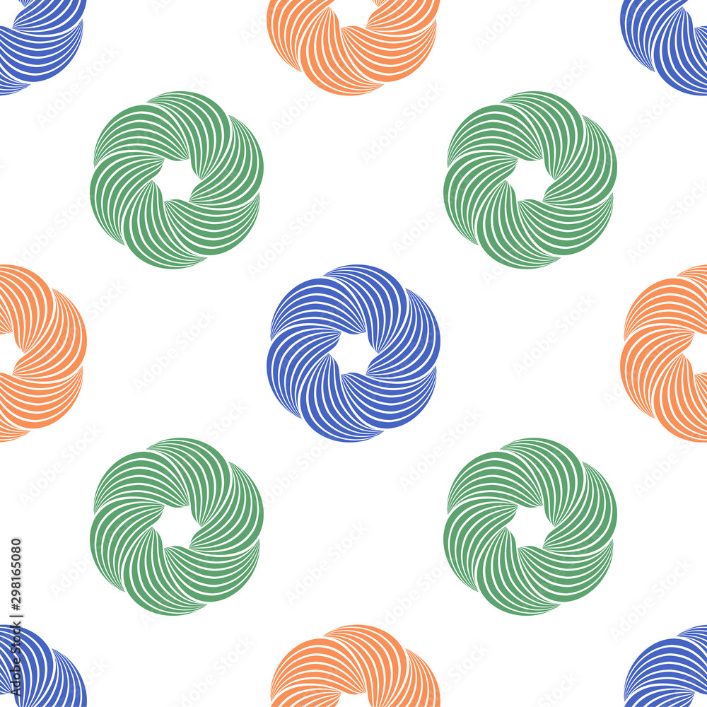 Poster abstract swirl or twisted geometric seamless pattern. geometric simple print. vector repeating textu