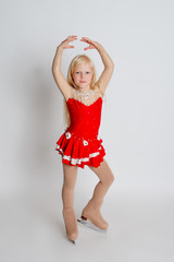 view of child figure skater	