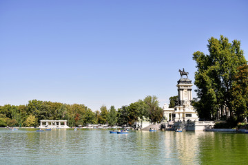 Fototapeta na wymiar The Retiro Park in Madrid. Spain. Europe. September 18, 2019