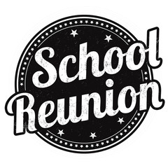 School reunion sign or stamp
