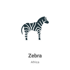 Obraz na płótnie Canvas Zebra vector icon on white background. Flat vector zebra icon symbol sign from modern africa collection for mobile concept and web apps design.