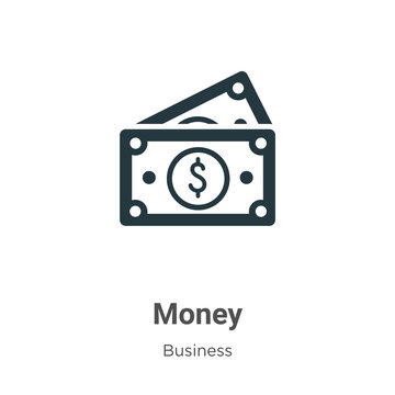 Money icon vector icon on white background. Flat vector money icon icon symbol sign from modern business collection for mobile concept and web apps design.