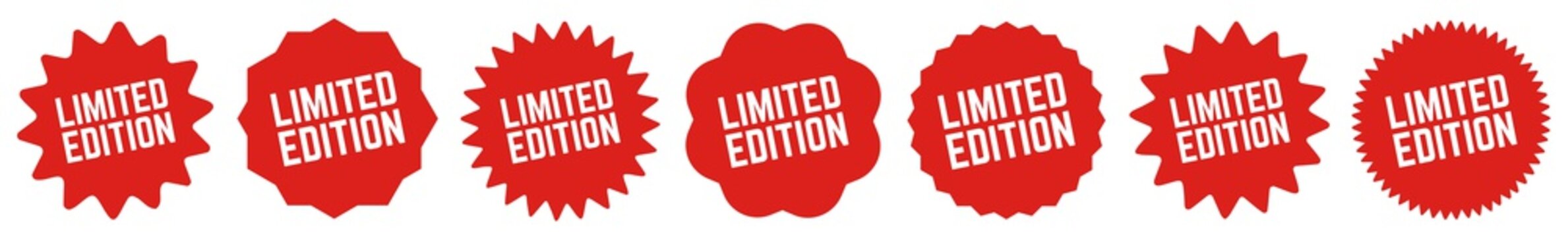 Limited Edition Tag Red | Special Offer Icon | Sale Sticker | Deal Label | Variations