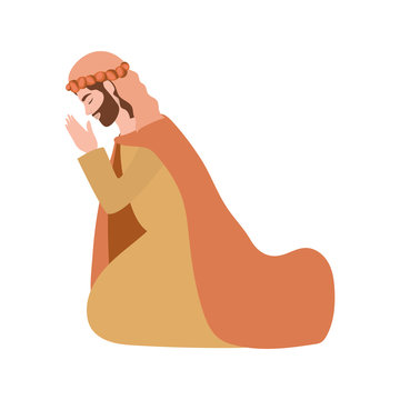 saint joseph manger character icon