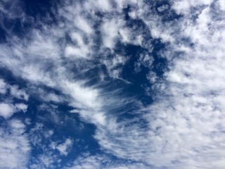 Fototapeta premium blue sky with white clouds