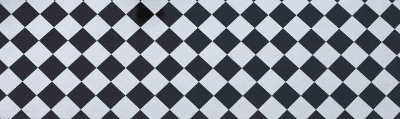 Black And White Checkered Floor Tiles, abstract background, texture