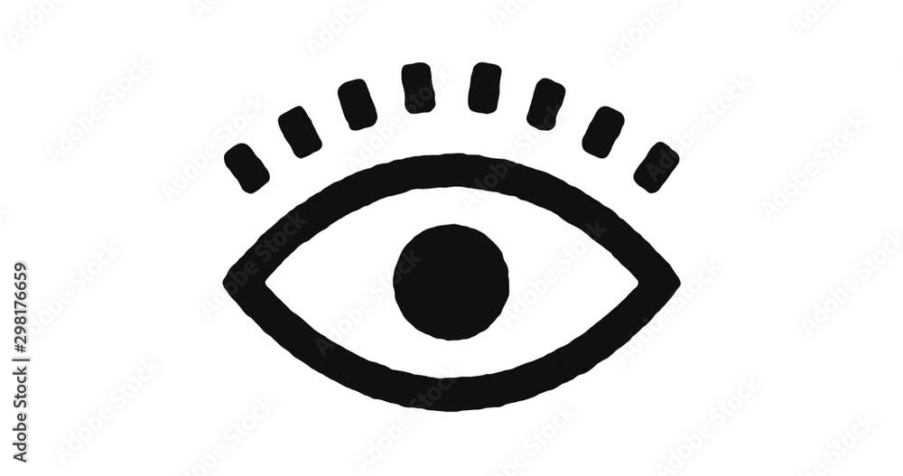 Poster sight outline icon animation footage/video. hand drawn like symbol animated with motion graphic, can