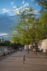 Fototapeta premium Girl running in the park
