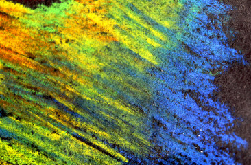 Green and blue hand-drawn pastel abstract background