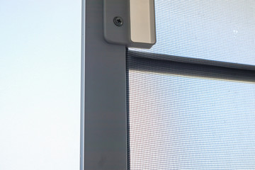 Open mosquito net wire screen on house window protection against insect