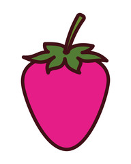 fresh fruit strawberry pop art style