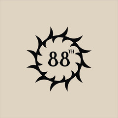 88 Years Anniversary celebration simple design