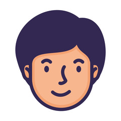 Fototapeta premium head man face avatar character