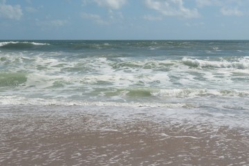 Beautiful ocean water background on Atlantic coast of North Florida