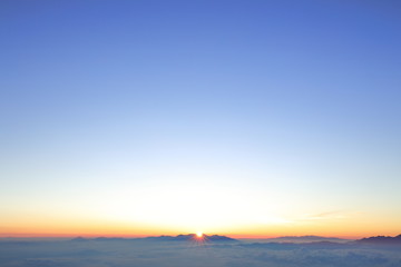 山頂（木曽駒ヶ岳）からの日の出