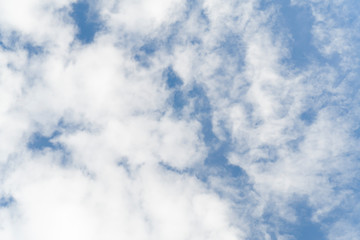 Blue sky with white clouds.