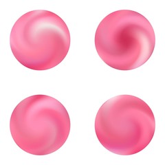 Set with modern round colorful backgrounds.