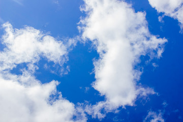 Obraz premium Blue sky with white clouds. Sky background.
