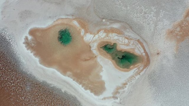 Aerial view, Pattern, Texture, Ojos del Mar, Tolar Grande, Argentina, South America, America