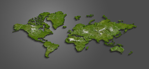 Ecology world map, green forest design.