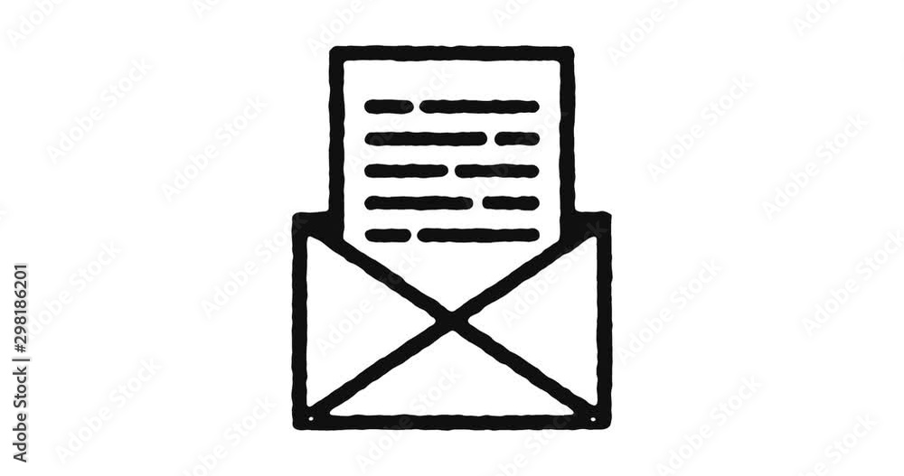 Poster drawing outline icon animation footage/video. hand drawn like symbol animated with motion graphic, c