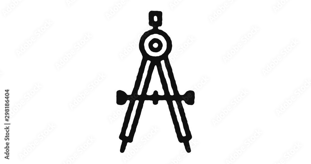 Poster drawing outline icon animation footage/video. hand drawn like symbol animated with motion graphic, c