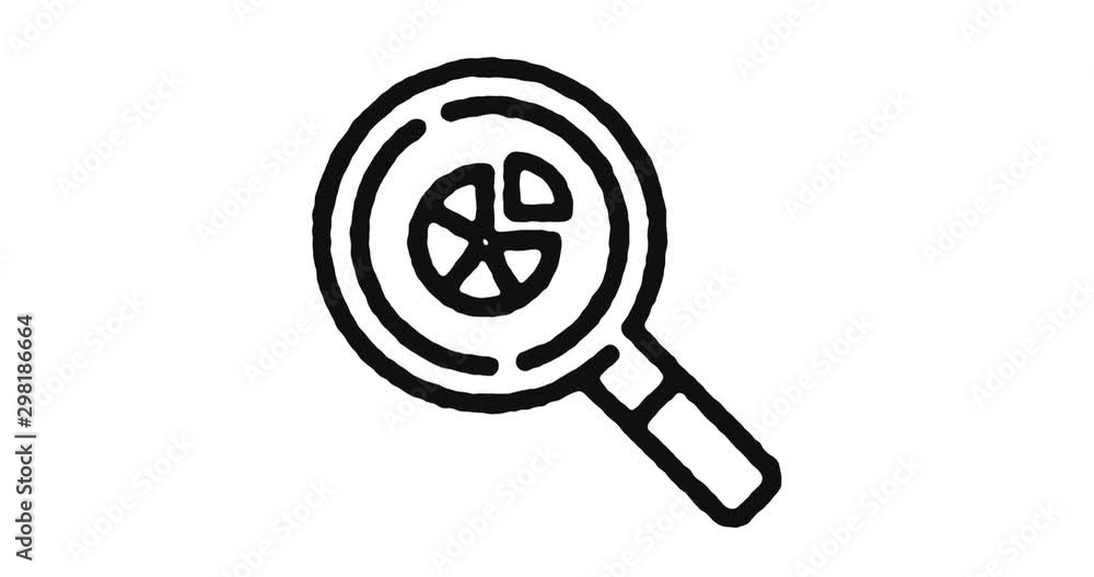 Poster statistics outline icon animation footage/video. hand drawn like symbol animated with motion graphic