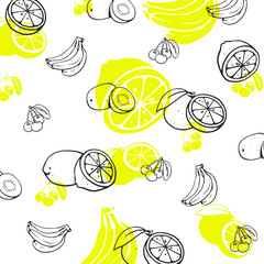 Fruit Pattern design on illustration
