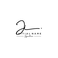 Letter JI Signature Logo Template Vector