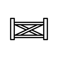 Gate or fence icon