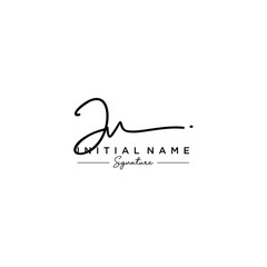 Letter JV Signature Logo Template Vector