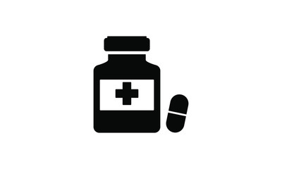 Fototapeta premium bottle and capsule icon vector