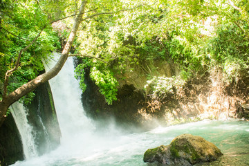 waterfall in deep forest