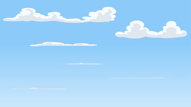 Landscape blue sky and white clouds on sunny  and cloud   sky  illustration Stock Vector | Adobe Stock