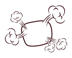 Obraz premium expresion cloud pop art style