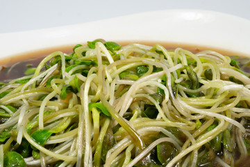 Sauteed Sunflower Seedling in Oyster Sauce