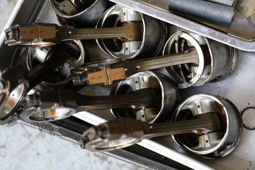 Race car's engine detail