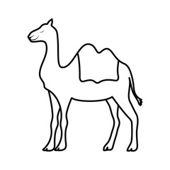 cute camel manger animal character
