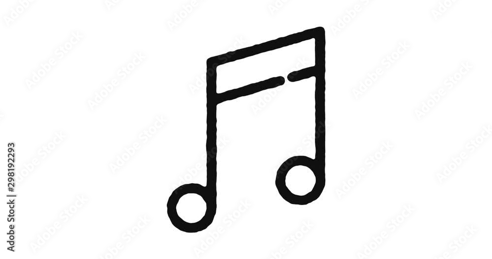 Poster music composing outline icon animation footage/video. hand drawn like symbol animated with motion gr