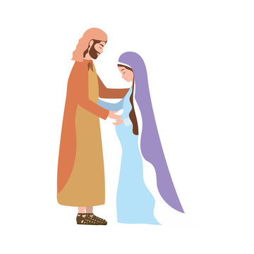 saint joseph and mary virgin pregnancy manger characters