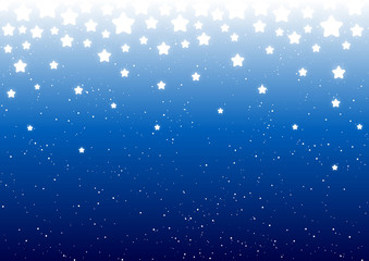 Shiny stars on blue - vector background for Christmas and New Year holiday design